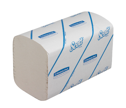 6689 Бумажные полотенца в пачках Scott Performance белые однослойные (15 пач х 274 л)