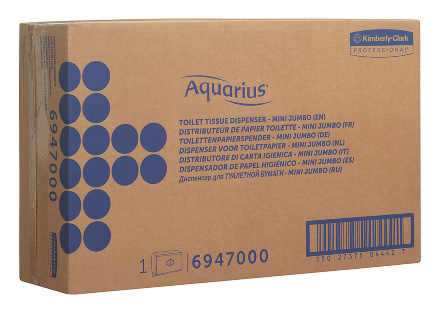 6947 Диспенсер для туалетной бумаги в больших рулонах Aquarius белый на 2 рулона (для 8512, 8615)