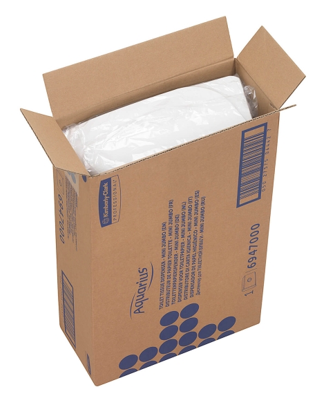 6947 Диспенсер для туалетной бумаги в больших рулонах Aquarius белый на 2 рулона (для 8512, 8615)