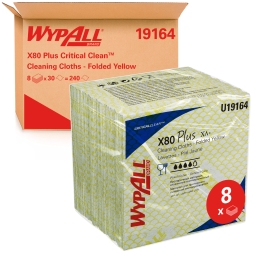 19164 Протирочный материал в пачках WypAll® X80 Plus жёлтый (8 пач х 30 л)