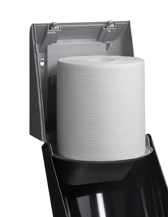 7087 Диспенсер настенный для рулонов с центральной подачей Kimberly-Clark чёрный