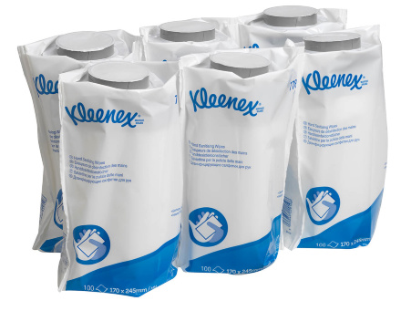7783 Дезинфицирующие салфетки Kleenex® сменный блок для диспенсера 7936 (6 блоков х 100 л)