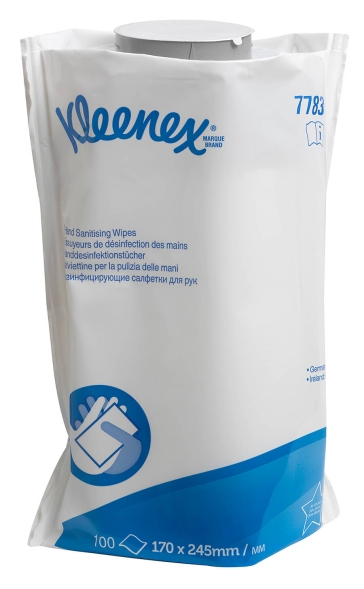 7783 Дезинфицирующие салфетки Kleenex® сменный блок для диспенсера 7936 (6 блоков х 100 л)