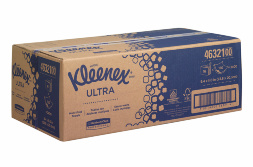 4632 Бумажные полотенца в пачках Kleenex Ultra Multifold белые двухслойные (16 пач х 150 л)