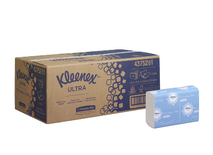 4375 Бумажные полотенца в пачках Kleenex Ultra Multifold белые двухслойные 16 пачек по 150 листов