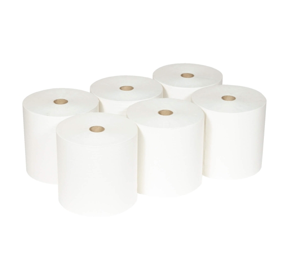 6687 Бумажные полотенца в рулонах Scott XL белые однослойные (6 рул х 354 м)