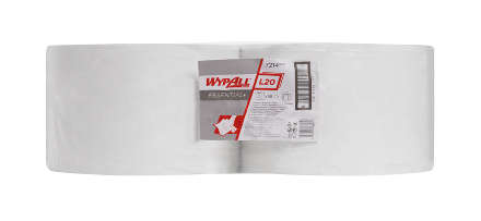 7214 Протирочный материал в рулонах WypAll® L20 Essential белый двухслойный (2 рулона по 1500 листов)