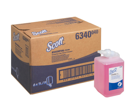 Пенное мыло в кассетах 6340 Scott Essential лосьон для рук от Kimberly-Clark Professional (6 кассет по 1 л)