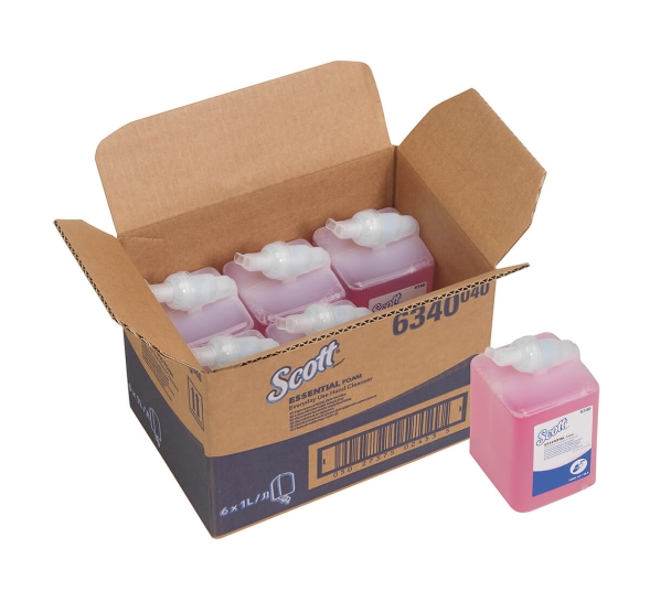 Пенное мыло в кассетах 6340 Scott Essential лосьон для рук от Kimberly-Clark Professional (6 кассет по 1 л)