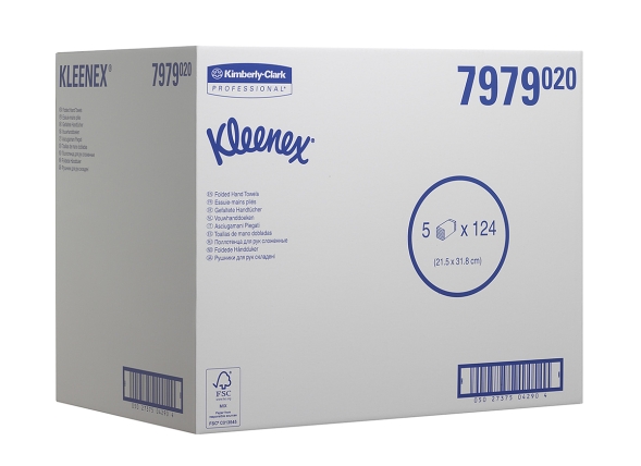 7979 Бумажные полотенца в пачках Kleenex® Ultra белые 2 слоя 30 пачек по 124 листа