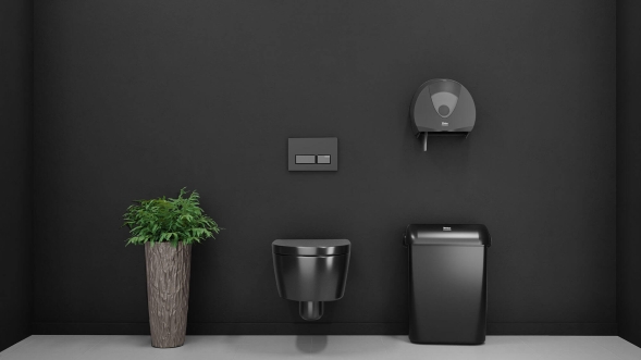 Мусорное ведро пластиковое Veiro MaxBin черное (2 ведра х 43 л)