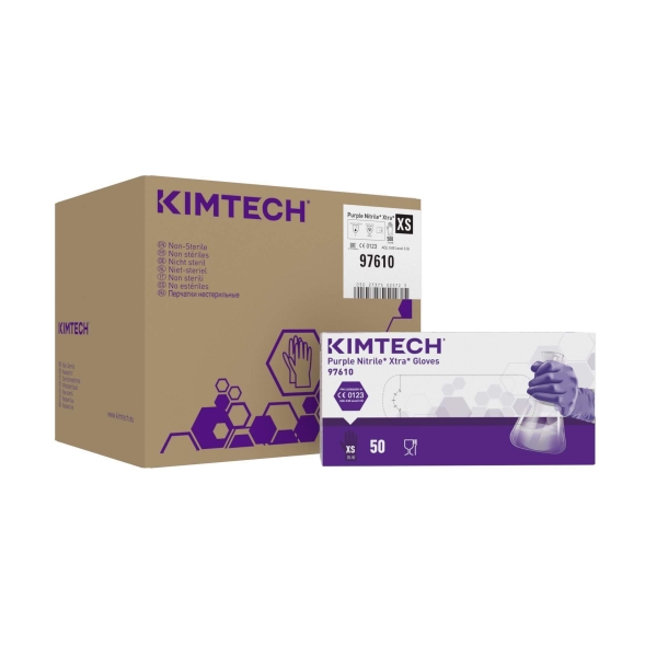 Нитриловые перчатки Kimtech™ Purple Nitrile Xtra 30см фиолетовые (500 штук)