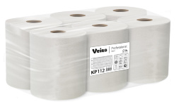 KP112 Бумажные полотенца в рулонах с центральной вытяжкой особо прочные Veiro Professional Basic натуральный двухслойные (6 рул х 172 м)