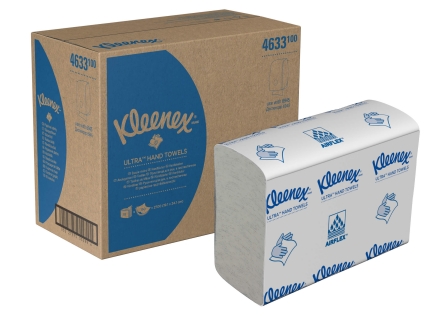 Бумажные полотенца в пачках 4633 Kleenex Ultra Multi-Fold двухслойные от Kimberly-Clark Professional (18 пач х 150 л)