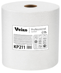 KP211 Бумажные полотенца в рулонах с центральной вытяжкой особо прочные Veiro Comfort белый 2 слоя (6 рул х 172 м)