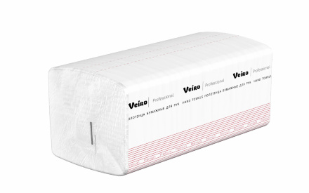 Бумажные полотенца в пачках KV314SP Veiro Premium белые двухслойные линейки Professional (20 пач х 200 л)