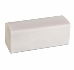 V2-250 Бумажные полотенца в пачках NoName Комфорт белые 1 слой (20 пач х 250 л)