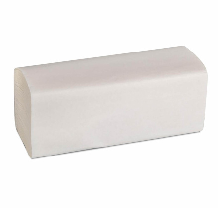 V2-250 Бумажные полотенца в пачках NoName Комфорт белые однослойные (20 пач х 250 л)