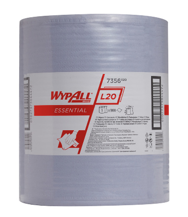 7356 Протирочный материал в рулонах WypAll® L20 Essential двухслойный синий (1 рулон 1000 листов)