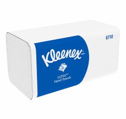 6710 Бумажные полотенца в пачках Kleenex® Ultra белые 3 слоя (15 пач х 96 л)