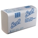 5856 Бумажные полотенца в пачках Scott SlimFold белые однослойные (12 пач х 147 л)