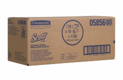 5856 Бумажные полотенца в пачках Scott® SlimFold белые 1 слой (16 пач х 110 л)