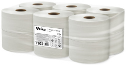 T102 Туалетная бумага в средних рулонах Veiro Basic 1 слой (12 рул х 200 м)