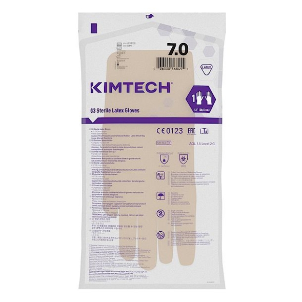 Стерильные латексные перчатки Kimtech™ G3 Sterile 30см (200 пар)