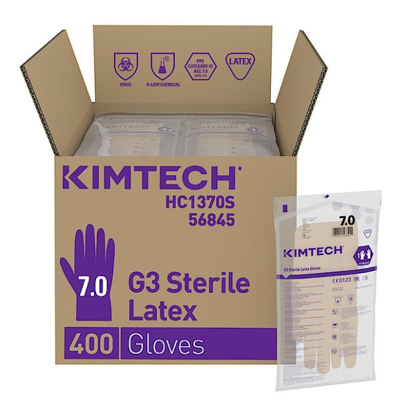 Стерильные латексные перчатки Kimtech™ G3 Sterile 30см (200 пар)
