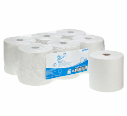 6622 Бумажные полотенца в рулонах Scott® Control белые 1 слой (6 рул х 300 м)