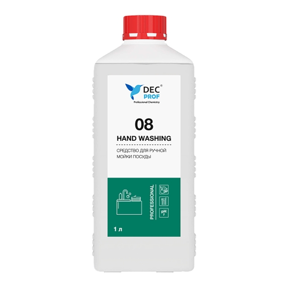 Средство для ручной мойки посуды Dec Prof 08 Hand Washing (флакон 1 л)