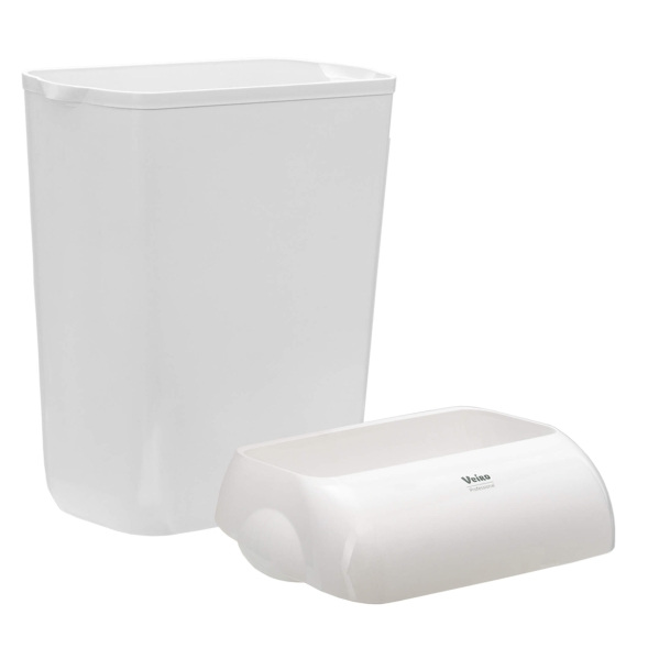 Мусорное ведро пластиковое Veiro MaxBin белое (2 ведра х 43 л)