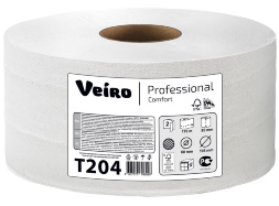 T204 Туалетная бумага в средних рулонах Veiro Comfort 2 слоя (12 рул х 170 м)