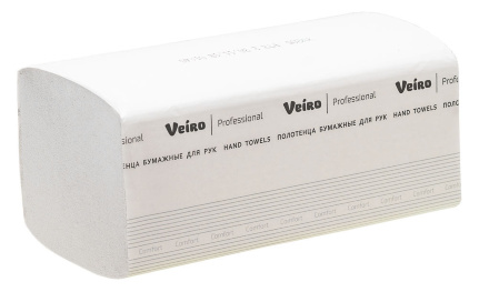 KV211 Бумажные полотенца в пачках Veiro Professional Comfort трёхслойные (20 пач х 180 л)