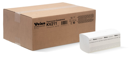 KV211 Бумажные полотенца в пачках Veiro Comfort 3 слоя (20 пач х 180 л)