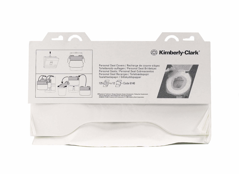 6140 Персональные покрытия на сиденье унитаза kimberly clark кимберли кларк personal seat covers 6140 Персональные покрытия на сиденье унитаза Kimberly-Clark Professional 12 картриджей по 125 листов