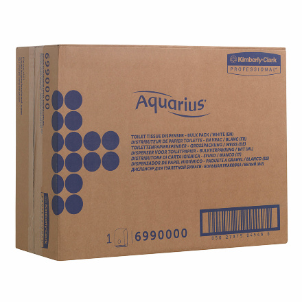 6990 Диспенсер для туалетной бумаги в пачках Aquarius белый большой ёмкости