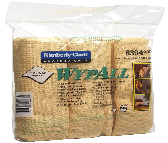 8394 Микрофибра в пачках WypAll® Microfibre Cloth жёлтый (4 пач х 6 л)