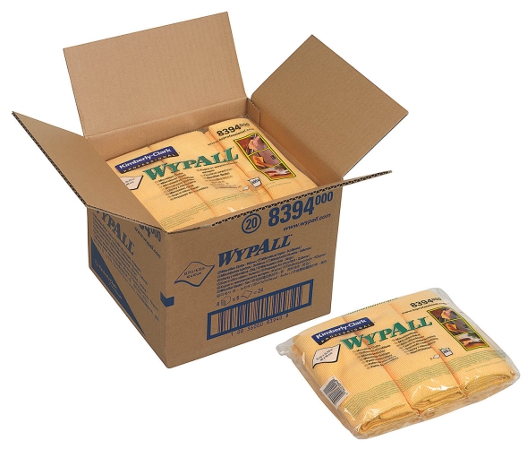 8394 Микрофибра в пачках WypAll® Microfibre Cloth жёлтый (4 пач х 6 л)