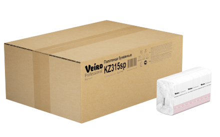 KZ315SP Бумажные полотенца в пачках Veiro Premium белые двухслойные (21 пач х 190 л)