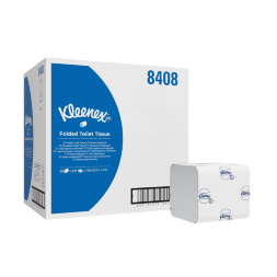 8408 Туалетная бумага в пачках Kleenex Ultra двухслойная с логотипом (36 пач х 200 л)