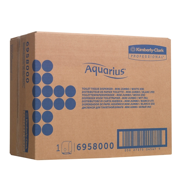 6958 Диспенсер для туалетной бумаги в больших рулонах Aquarius белый (для 8512, 8615)