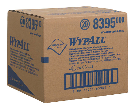 8395 Микрофибра в пачках WypAll Microfibre Cloth синий (4 пач х 6 л)