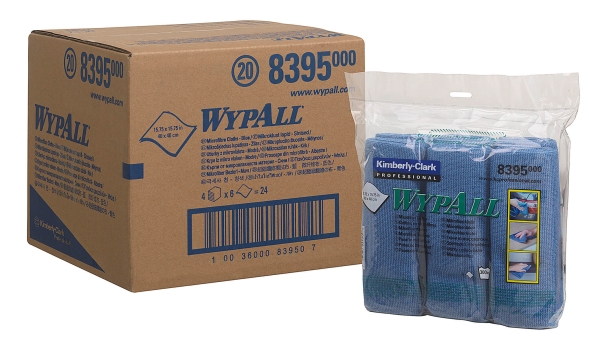 8395 Микрофибра в пачках WypAll® Microfibre Cloth синий (4 пач х 6 л)