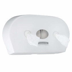 7186 Диспенсер для туалетной бумаги в рулонах с центральной подачей Aquarius Scott® Control Mini Twin белый (для 8591)