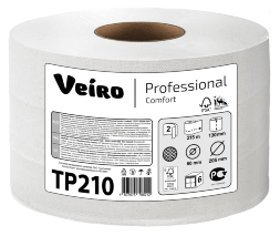 TP210 Туалетная бумага в средних рулонах с центральной вытяжкой Veiro Comfort 2 слоя (6 рул х 215 м)