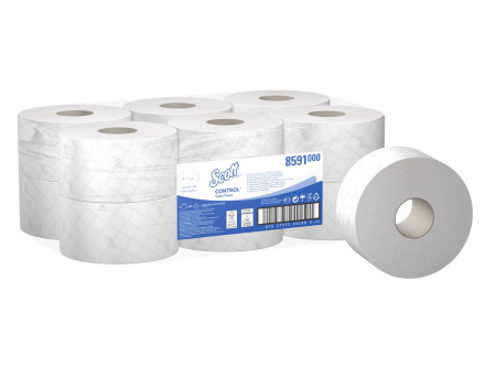 8591 Туалетная бумага в больших рулонах с центральной подачей Scott Control двухслойная (12 рул х 204 м)