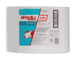 7475 Протирочный материал в рулонах WypAll L10 Extra+ белый однослойный (1 рулон 1500 листов)