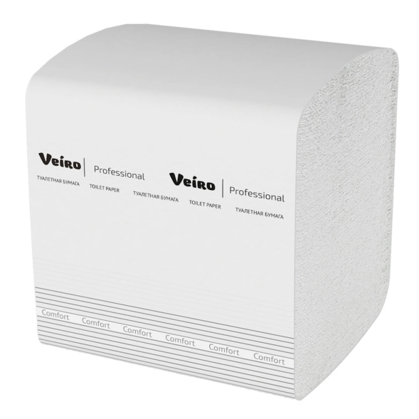 Туалетная бумага в пачках TV201 Veiro Comfort двухслойная линейки Professional (30 пач х 250 л)