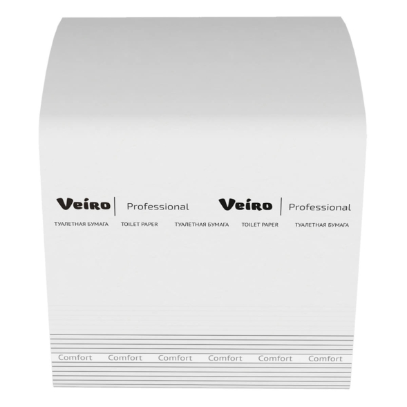 Туалетная бумага в пачках TV201 Veiro Comfort двухслойная линейки Professional (30 пач х 250 л)